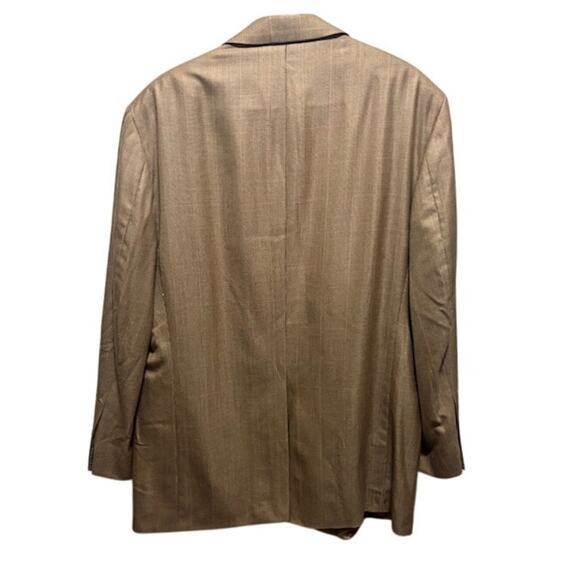 346 Brooks Brothers Silk Wool Plaid Blazer Sport Coat Suit Jacket 46 L Brown Tan - Picture 2 of 13